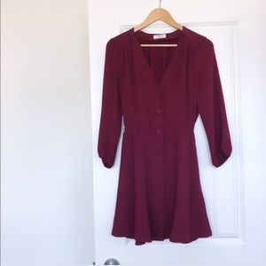 Burgundy dress